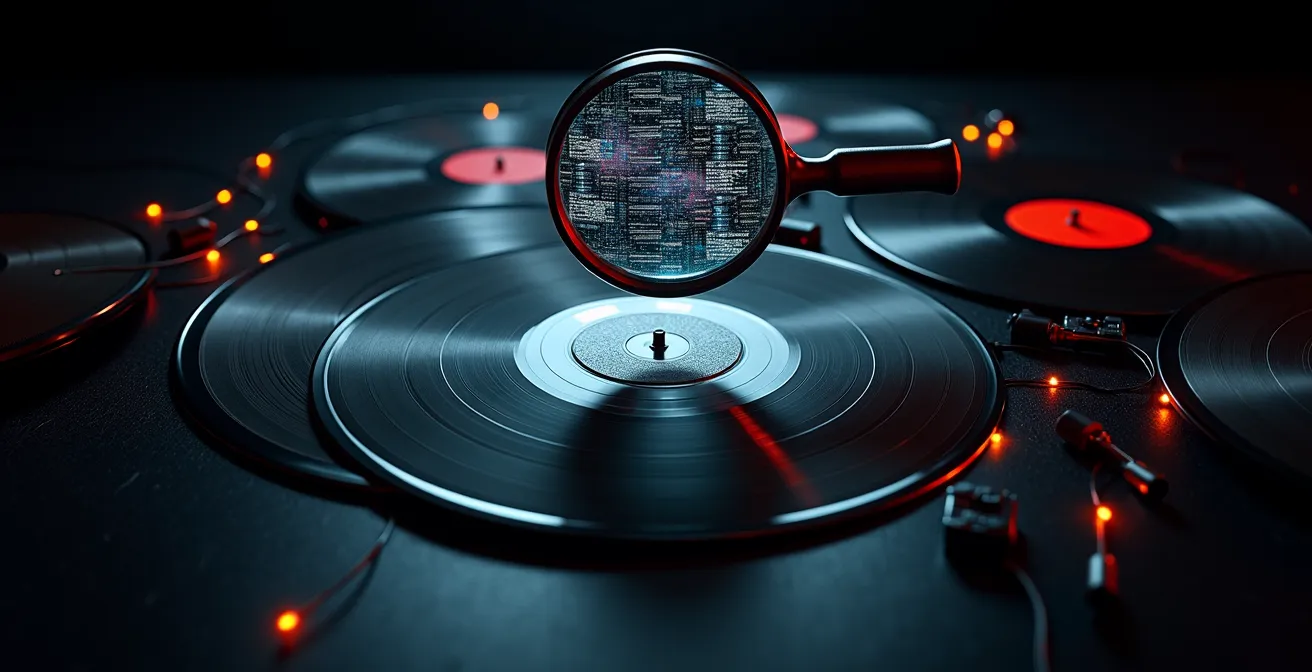 Représentation visuelle des algorithmes de détection audio avec formes d'ondes abstraites